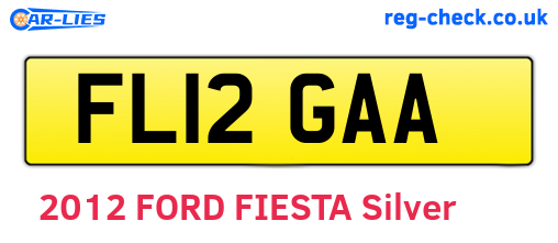 FL12GAA are the vehicle registration plates.