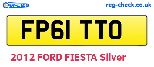 FP61TTO are the vehicle registration plates.