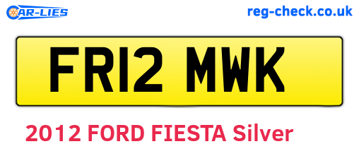 FR12MWK are the vehicle registration plates.