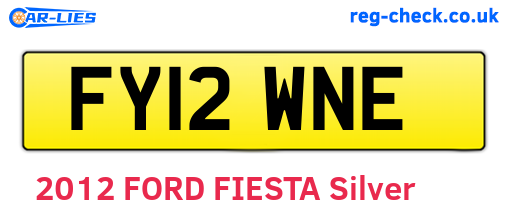 FY12WNE are the vehicle registration plates.