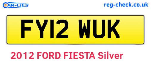 FY12WUK are the vehicle registration plates.