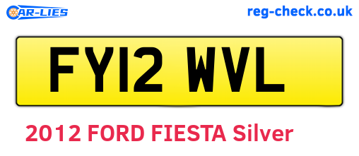 FY12WVL are the vehicle registration plates.
