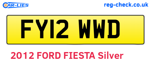 FY12WWD are the vehicle registration plates.