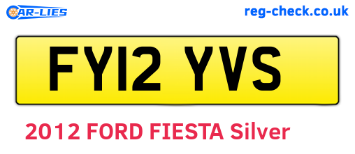 FY12YVS are the vehicle registration plates.