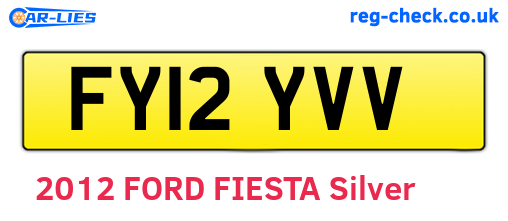 FY12YVV are the vehicle registration plates.