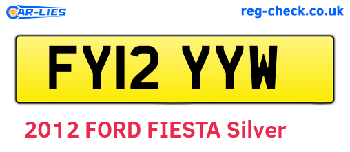 FY12YYW are the vehicle registration plates.