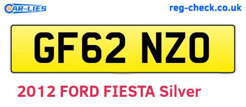 GF62NZO are the vehicle registration plates.
