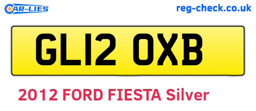 GL12OXB are the vehicle registration plates.