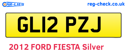 GL12PZJ are the vehicle registration plates.