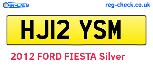 HJ12YSM are the vehicle registration plates.