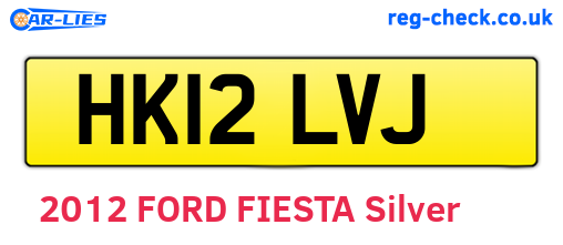 HK12LVJ are the vehicle registration plates.
