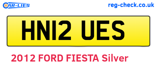 HN12UES are the vehicle registration plates.