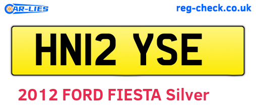 HN12YSE are the vehicle registration plates.