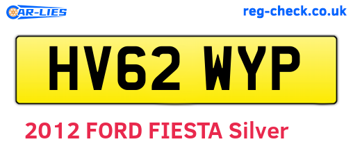 HV62WYP are the vehicle registration plates.