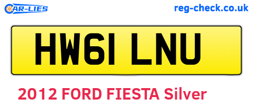 HW61LNU are the vehicle registration plates.