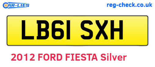 LB61SXH are the vehicle registration plates.
