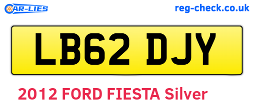 LB62DJY are the vehicle registration plates.