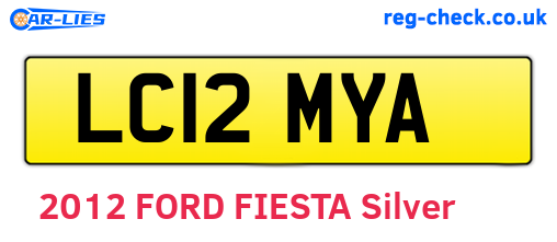 LC12MYA are the vehicle registration plates.