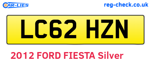 LC62HZN are the vehicle registration plates.