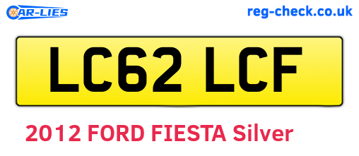 LC62LCF are the vehicle registration plates.