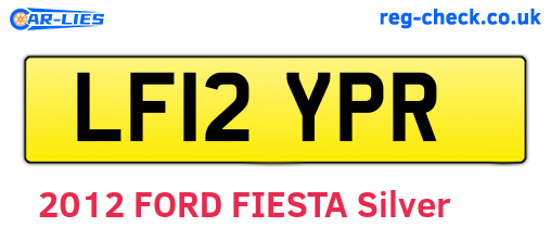 LF12YPR are the vehicle registration plates.