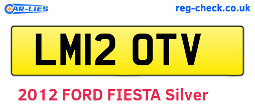 LM12OTV are the vehicle registration plates.