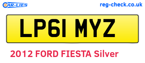 LP61MYZ are the vehicle registration plates.
