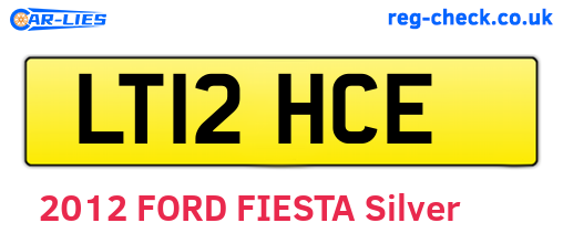 LT12HCE are the vehicle registration plates.