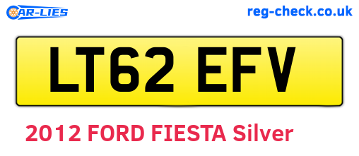 LT62EFV are the vehicle registration plates.