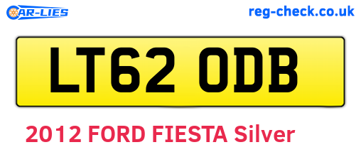 LT62ODB are the vehicle registration plates.