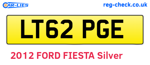 LT62PGE are the vehicle registration plates.