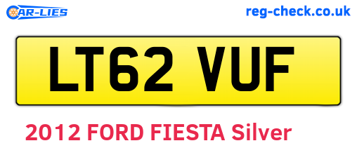 LT62VUF are the vehicle registration plates.