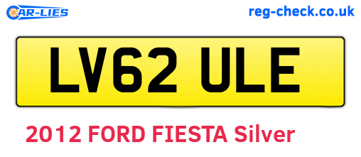 LV62ULE are the vehicle registration plates.
