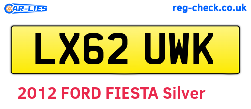 LX62UWK are the vehicle registration plates.