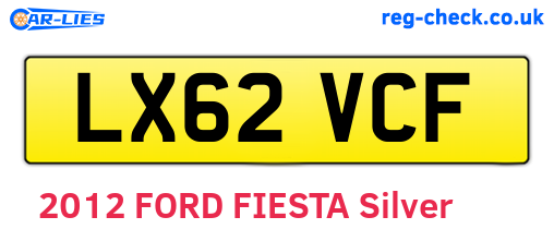 LX62VCF are the vehicle registration plates.