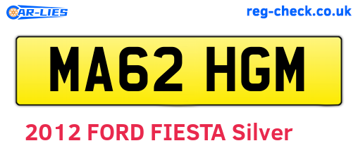 MA62HGM are the vehicle registration plates.