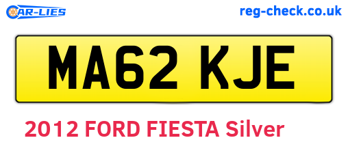MA62KJE are the vehicle registration plates.