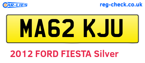 MA62KJU are the vehicle registration plates.
