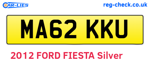 MA62KKU are the vehicle registration plates.