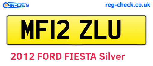 MF12ZLU are the vehicle registration plates.