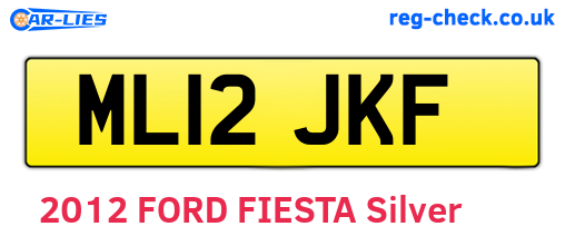 ML12JKF are the vehicle registration plates.
