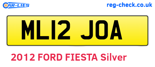 ML12JOA are the vehicle registration plates.
