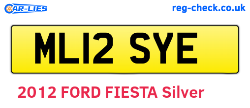 ML12SYE are the vehicle registration plates.