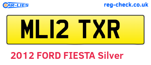 ML12TXR are the vehicle registration plates.