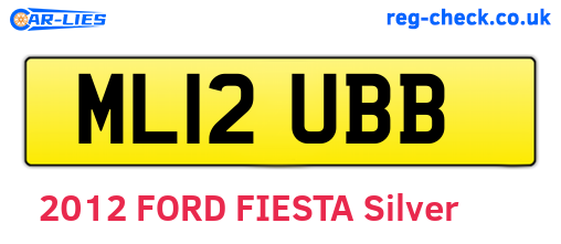 ML12UBB are the vehicle registration plates.