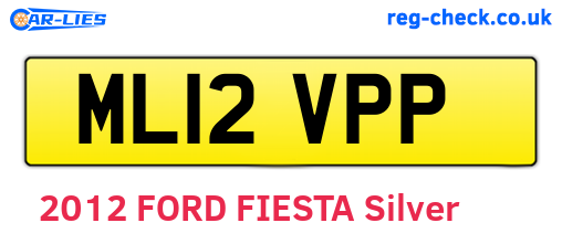 ML12VPP are the vehicle registration plates.