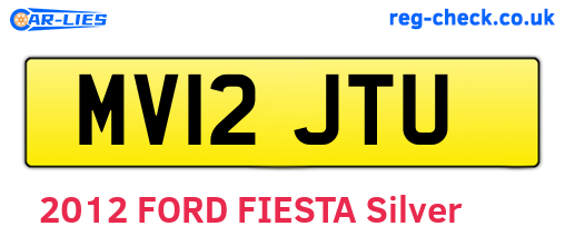 MV12JTU are the vehicle registration plates.