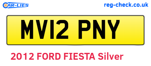MV12PNY are the vehicle registration plates.