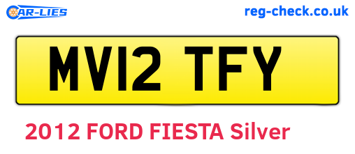 MV12TFY are the vehicle registration plates.
