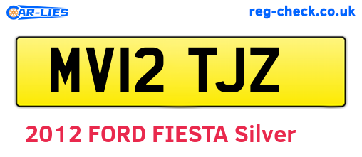 MV12TJZ are the vehicle registration plates.